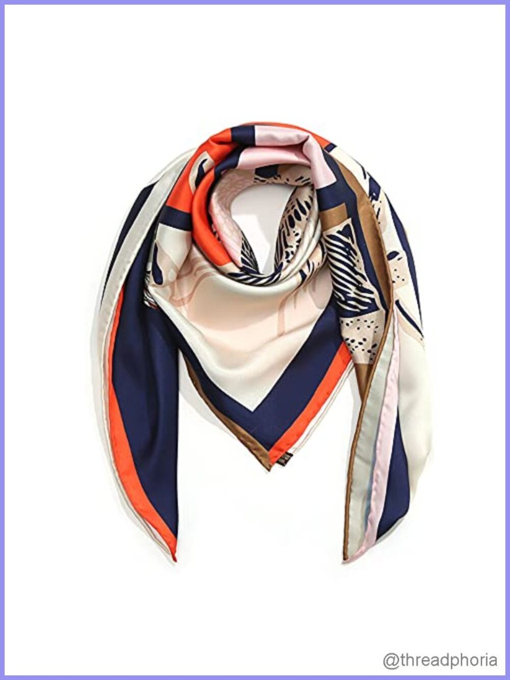 100% Mulberry Silk Scarf Large Square 35" Head Wrap Hair Scarf Women Accessory